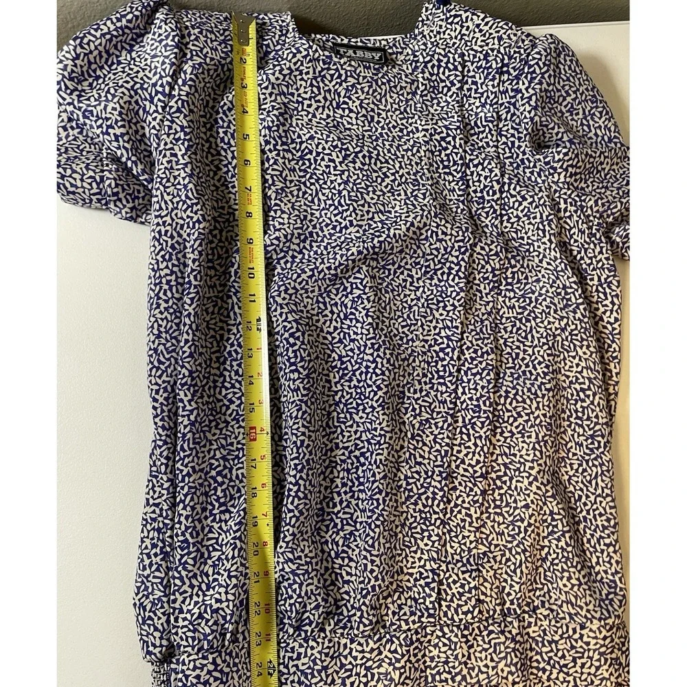 Vintage Tabby Dress 10 Evening Wear USA Blue White Grunge Costume Play Dress up - Picture 6 of 7